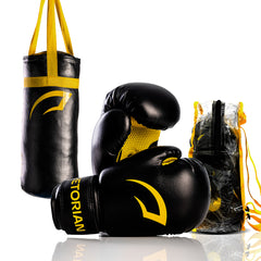 KIT BOXE E MUAY THAI INFANTIL COM MOCHILA 60x20 - PRETORIAN