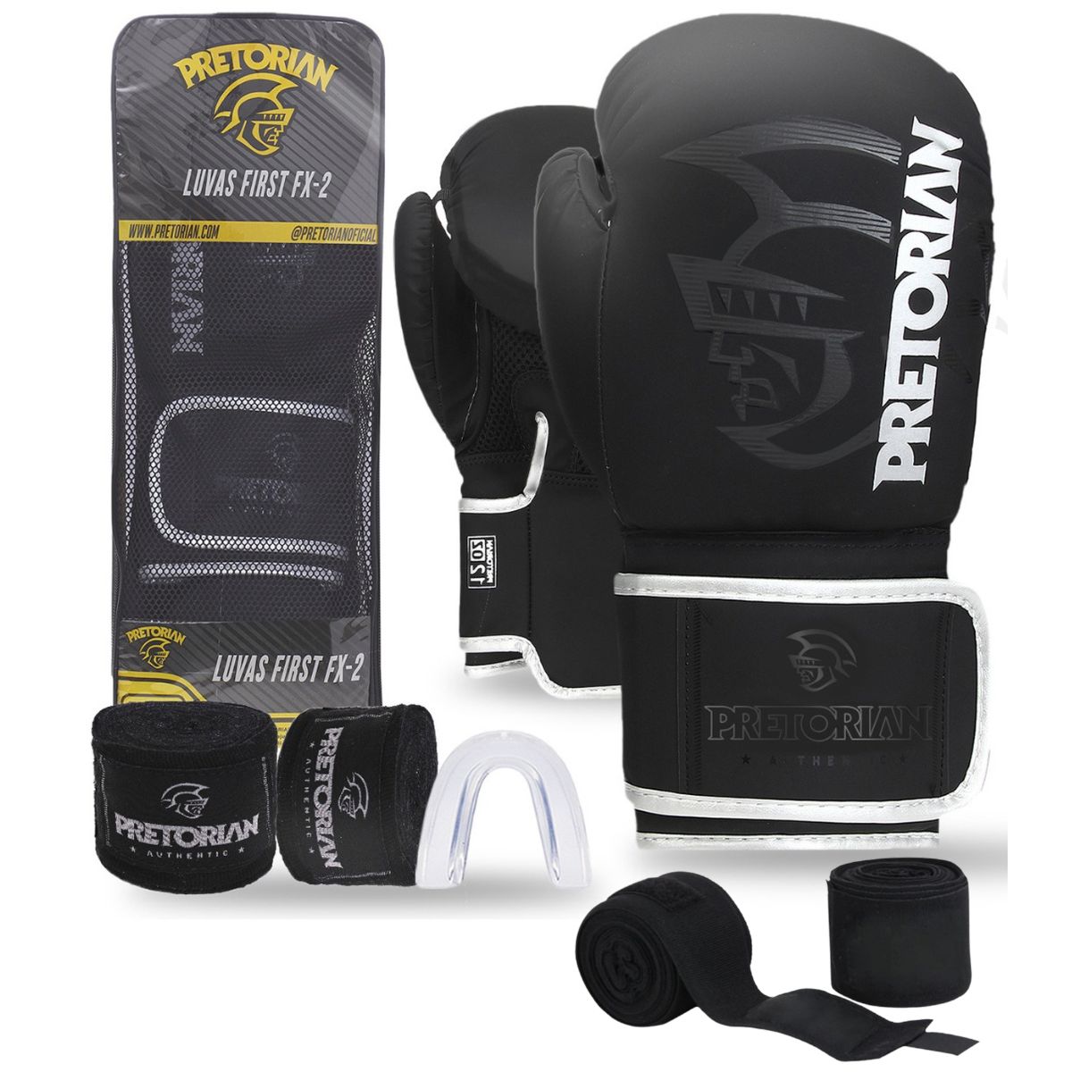 Kit Luva de Boxe e Muay Thai FX2 Pretorian - Classic Line
