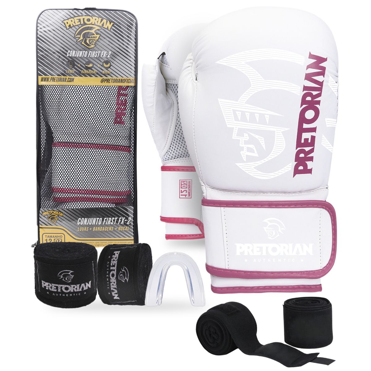 Kit Luva de Boxe e Muay Thai FX2 Pretorian - Classic Line