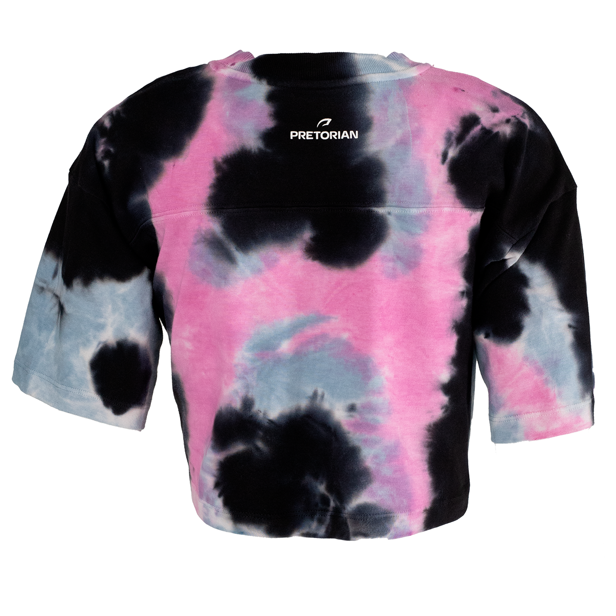 Camiseta cropped manga curta Tie Dye Pretorian