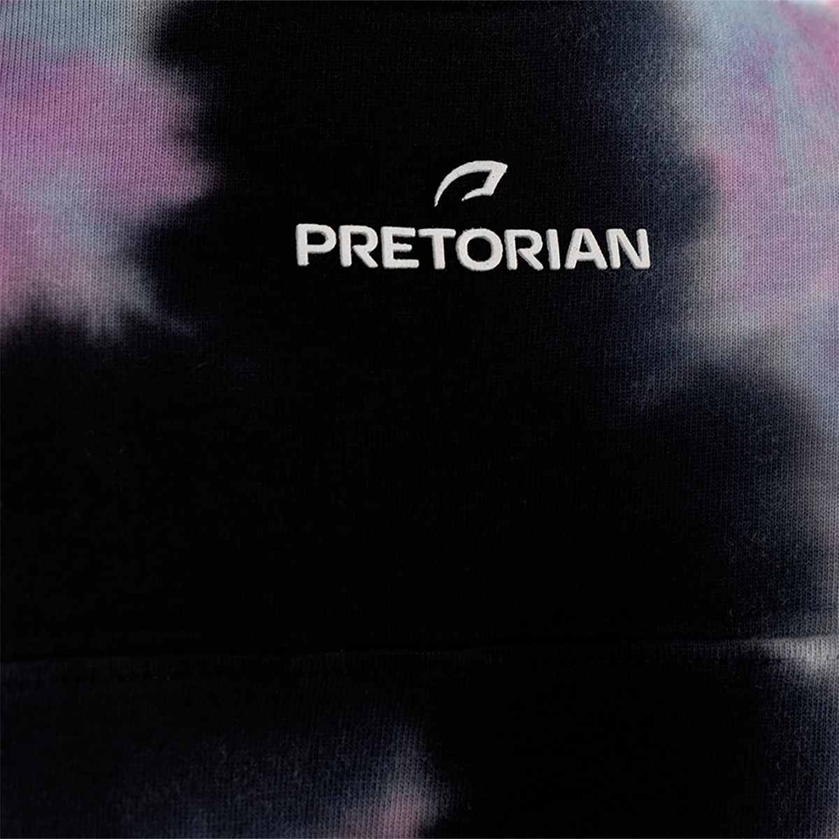 Camiseta cropped manga curta Tie Dye Pretorian