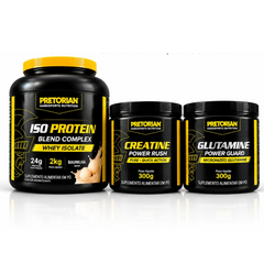 COMBO ROTINA = WHEY + CREATINA + GLUTAMINA