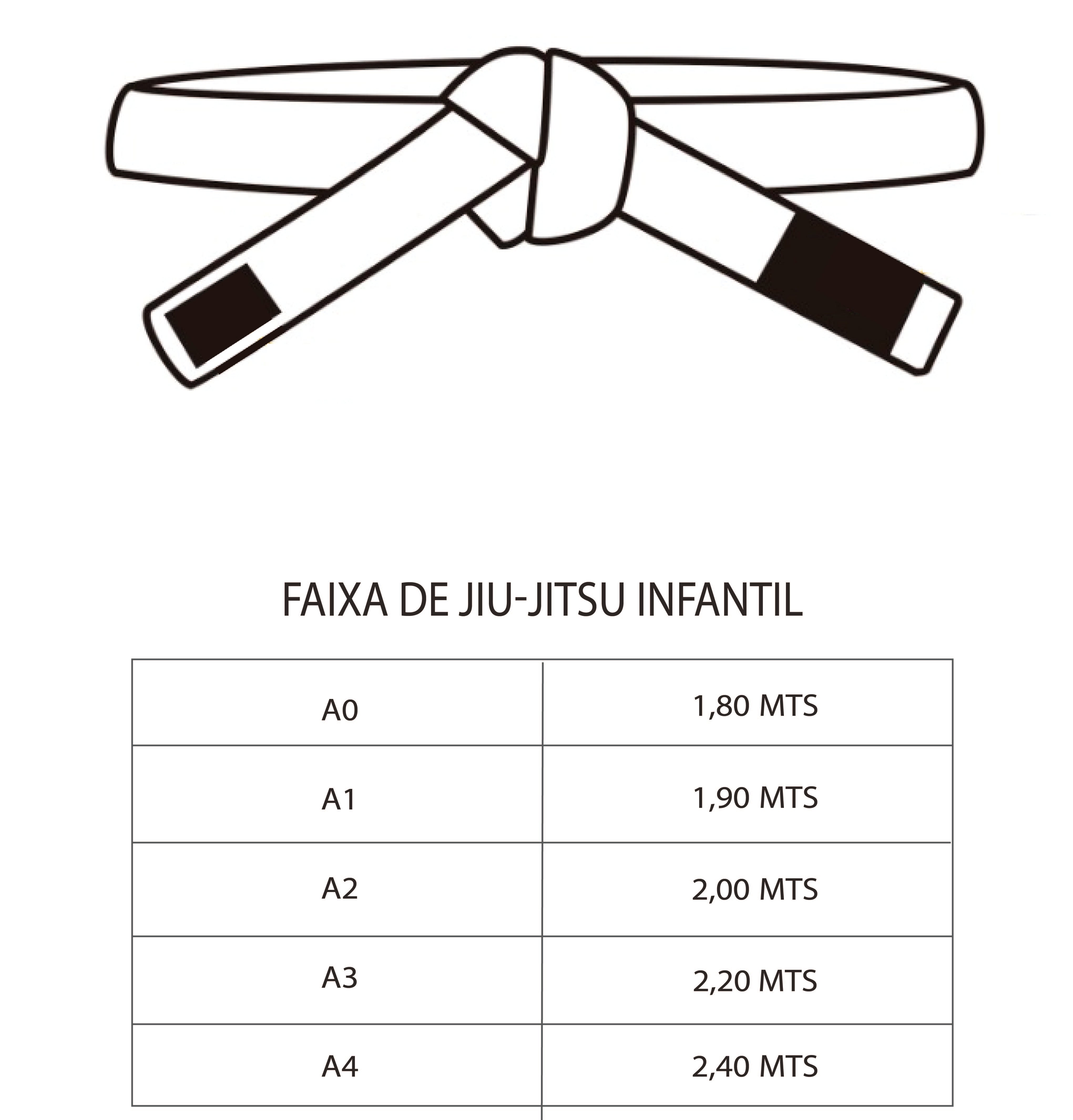 Faixa Jiu Jitsu Infantil Branco Pretorian