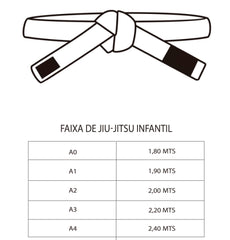 Faixa Jiu Jitsu Infantil Branco Pretorian