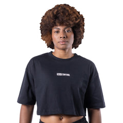 Camiseta cropped manga curta Self control Pretorian