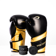 Kit Luva de Boxe e Muay Thai Elite Pretorian