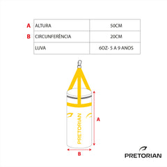 KIT BOXE E MUAY THAI INFANTIL COM MOCHILA