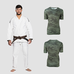 Kit Kimono de Jiu-Jitsu Pro 550g + Rash Guard