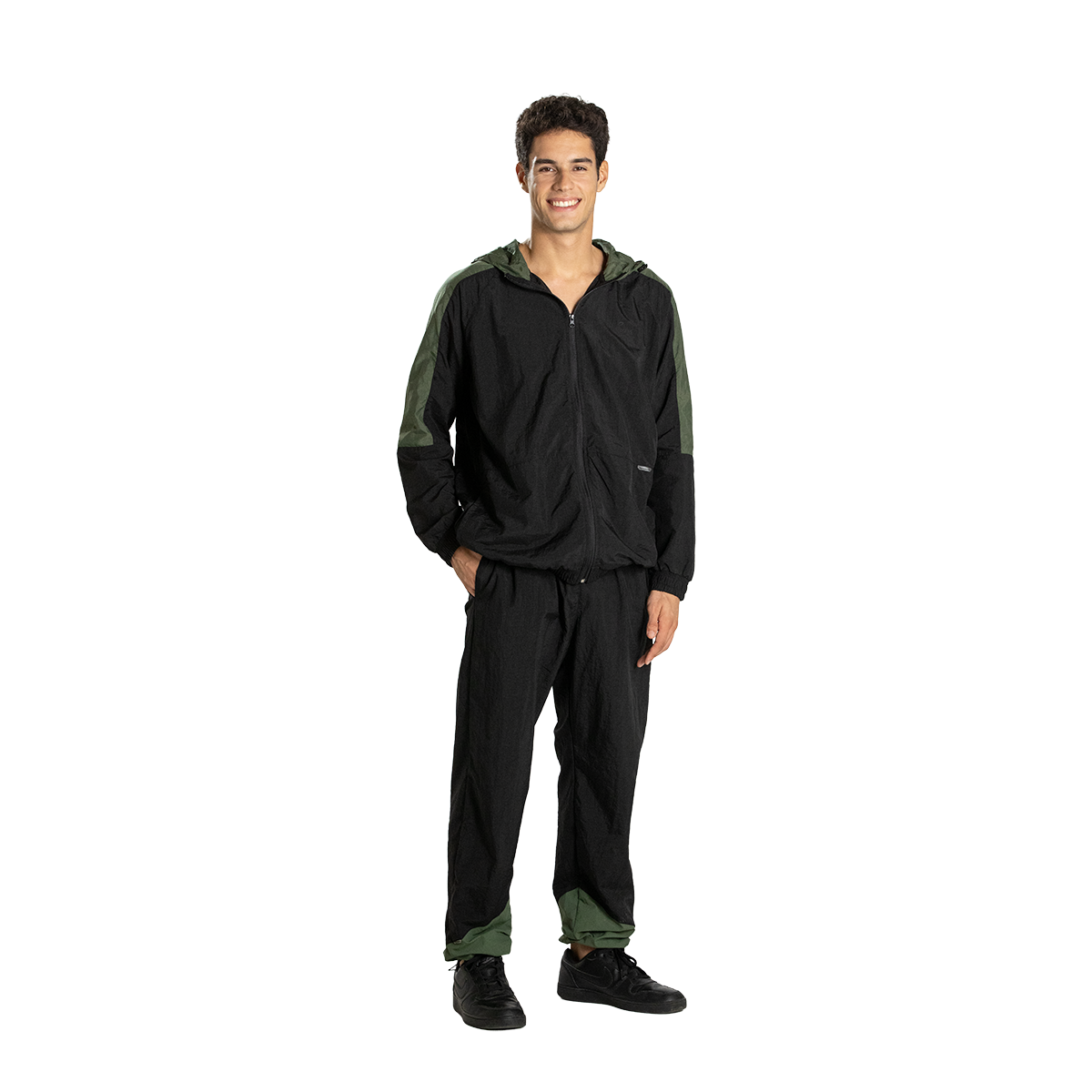 Jaqueta Preto/verde Militar Pretorian