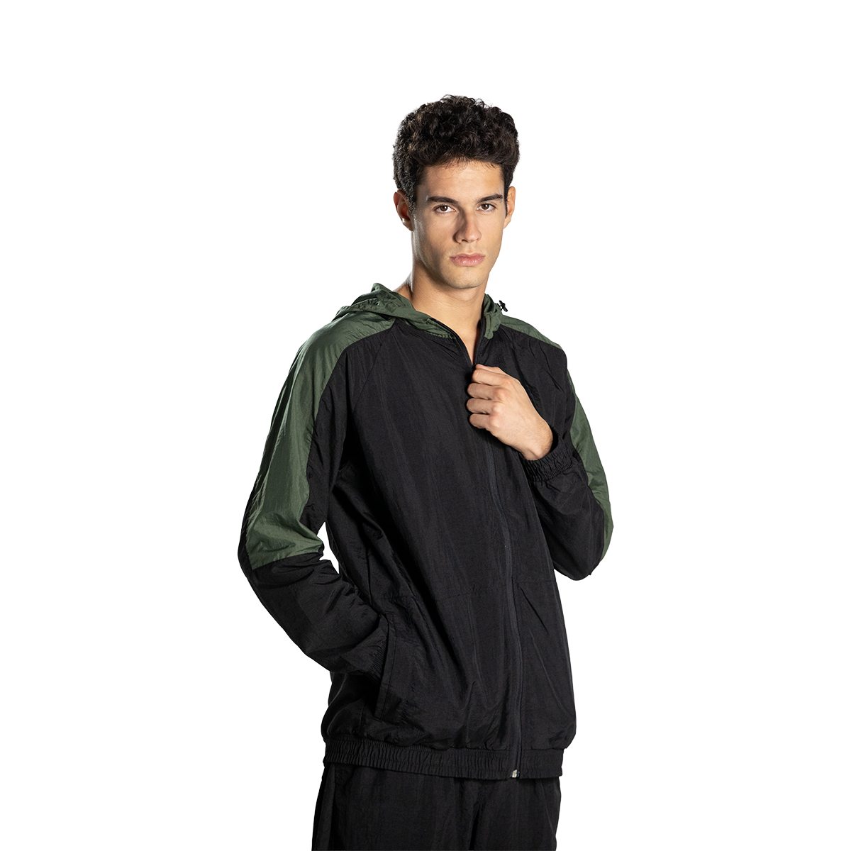 Jaqueta Preto/verde Militar Pretorian