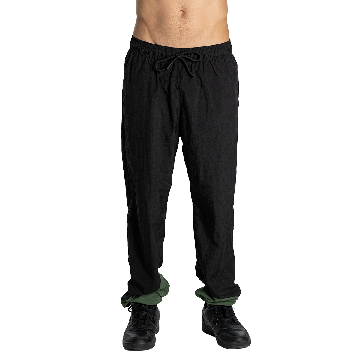 CALÇA PAPER TECHNO PRETO/VERDE MILITAR PRETORIAN