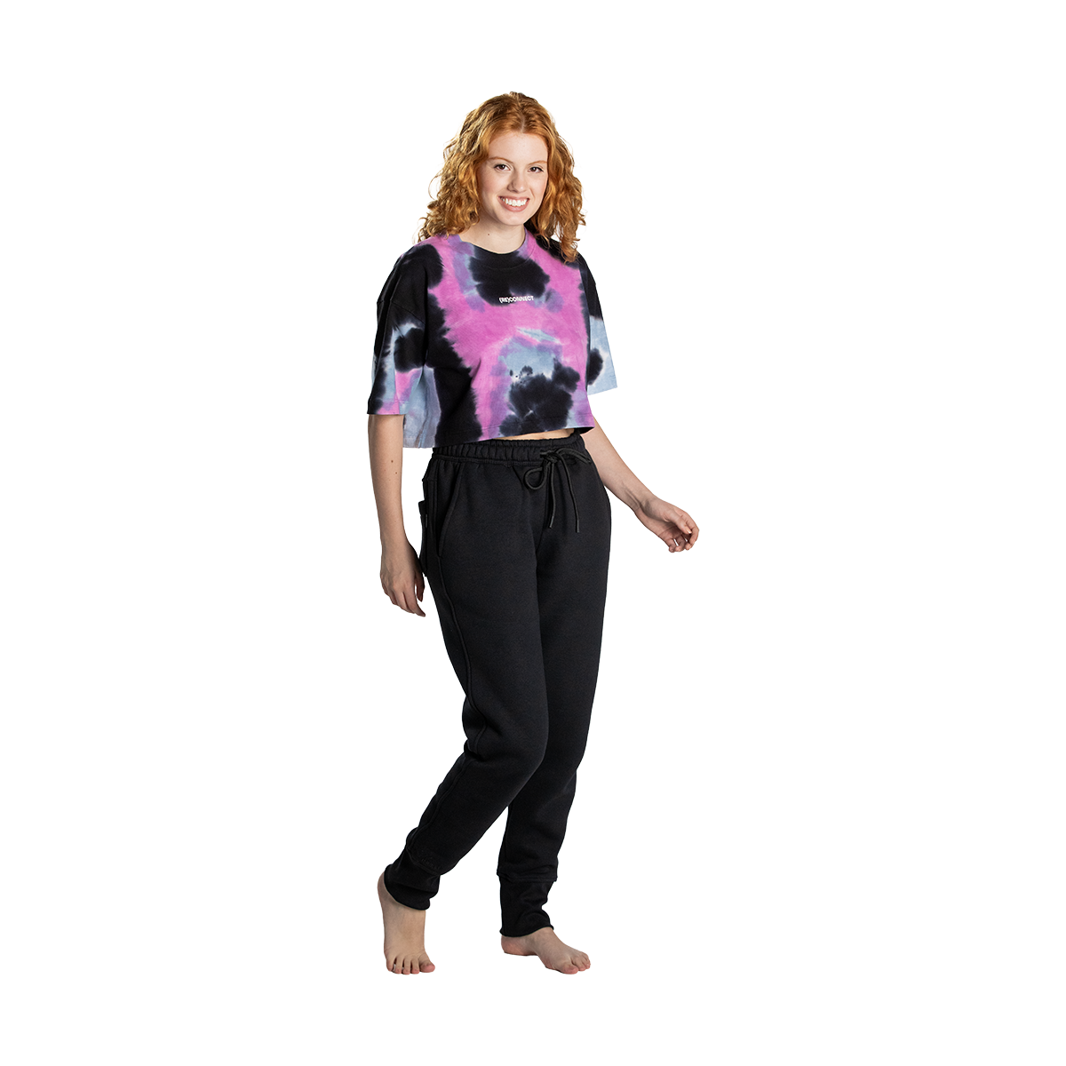 Camiseta cropped manga curta Tie Dye Pretorian