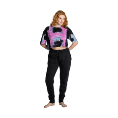 Camiseta cropped manga curta Tie Dye Pretorian