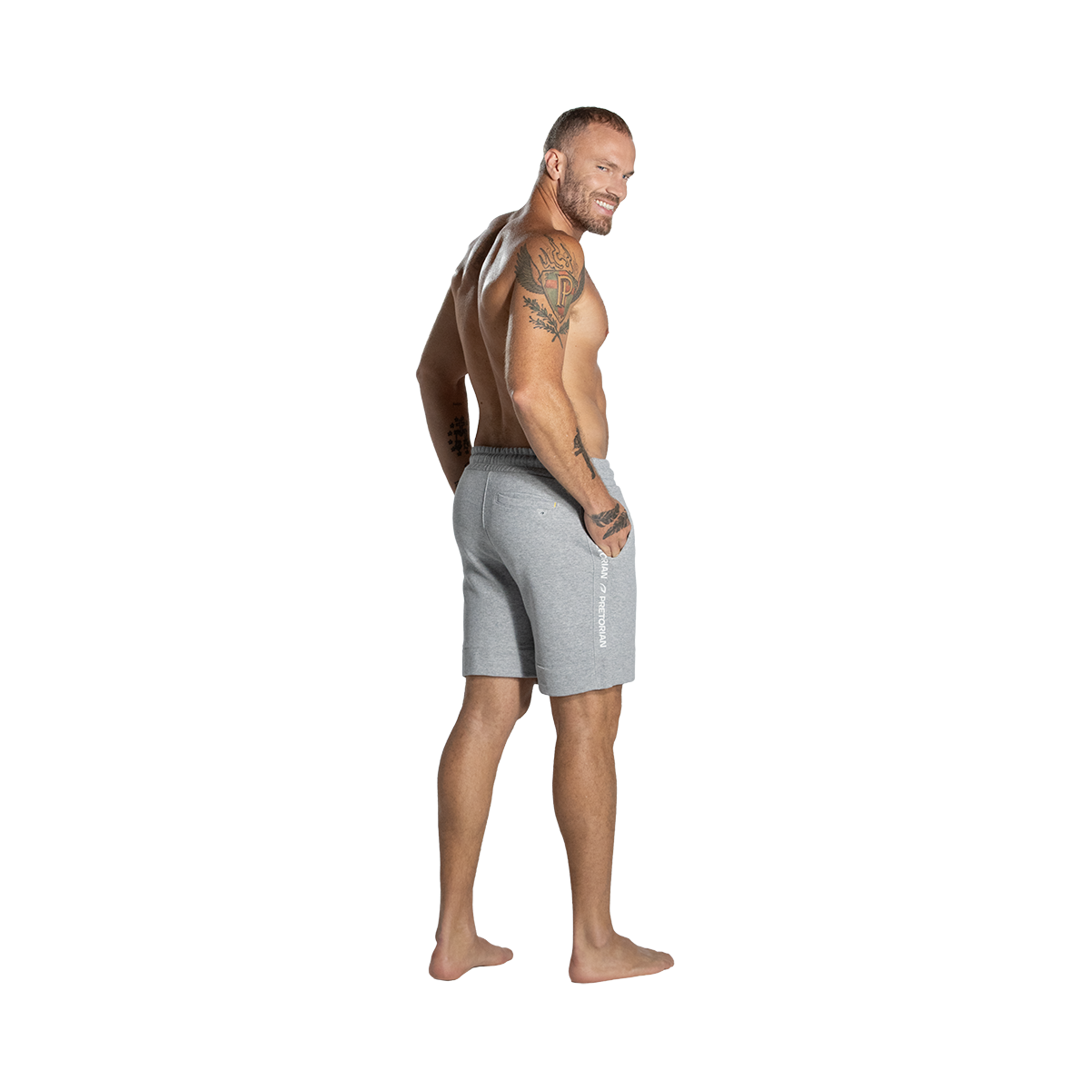 SHORT MOLETOM CONFORT MESCLA PRETORIAN