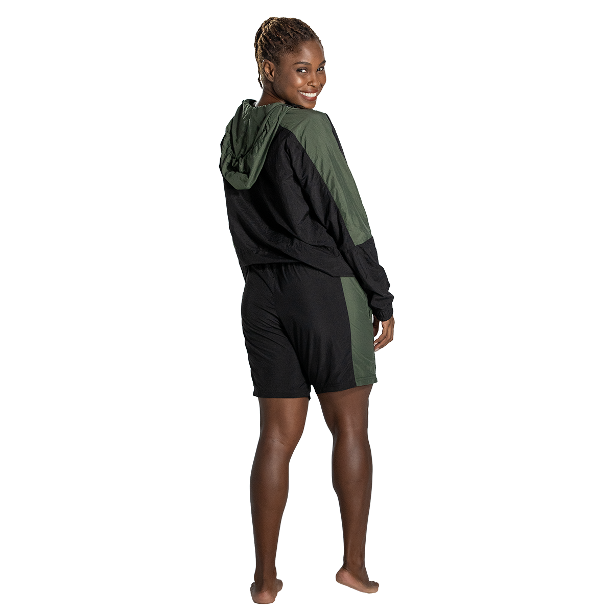 Shorts Tech Preto/verde Militar Pretorian