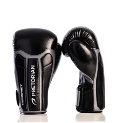 LUVA MUAY THAI IMPACT UNIS PRETO/PRATA PRETORIAN
