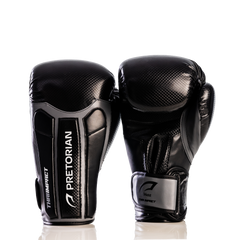 LUVA MUAY THAI IMPACT UNIS PRETO/PRATA PRETORIAN