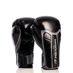 LUVA MUAY THAI IMPACT UNIS PRETO/PRATA PRETORIAN