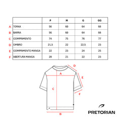 CAMISETA CLASSIC MANGA CURTA OVERSIZED PRETORIAN