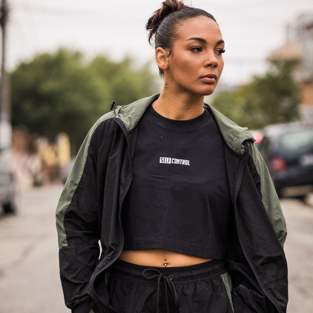 Jaqueta Preto/verde Militar Pretorian