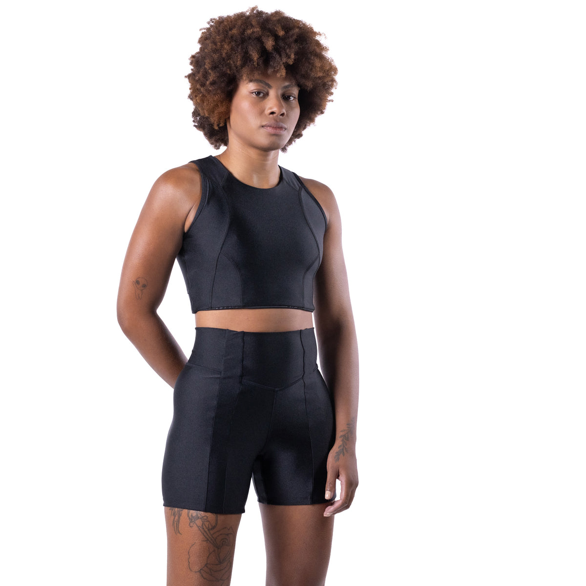 Top compressão Feminino Preto Pretorian