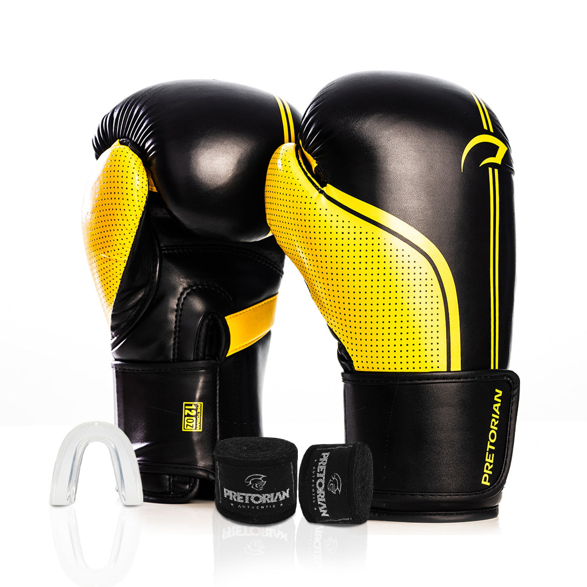 KIT LUVA DE BOXE E MUAY THAI FIRST FX1 - PRETORIAN