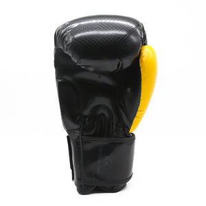 Luva Boxe/muay Thai Pretorian Black Line Amarelo