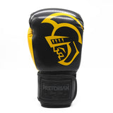 Luva Boxe/muay Thai Pretorian Black Line Amarelo