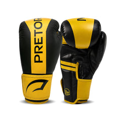 KIT LUVA DE BOXE E MUAY THAI STRIKE - PRETORIAN