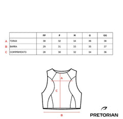 TOP COMPRESSÃO DUPLA FACE PRETORIAN