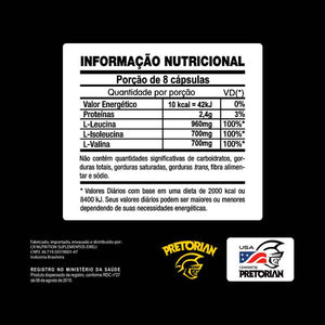 KIT ISO PROTEIN BLEND COMPLEX 2kg BAUNILHA + BCAA POWDER AÇAI 300g + THERMAL 60 CAPSULAS PRETORIAN