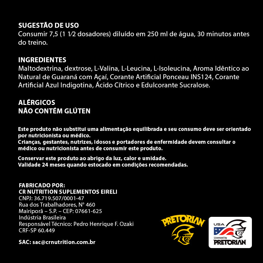 BCAA Power 15:1:1 300GR Pretorian