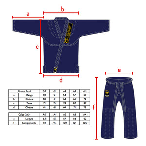 Kimono Pretorian Roll Azul Marinho